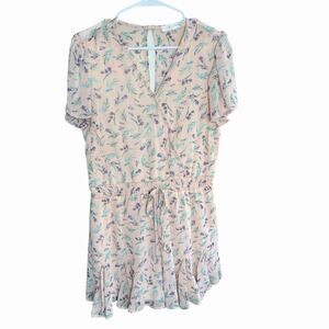 Row A Nordstrom Women's Romper Sz XL Pink Floral Whimsical Fairycore Feminine